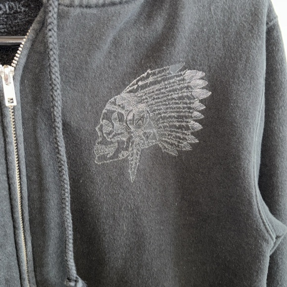 Ink Addict black zip up hoodie hoodie size Large - Picture 2 of 4